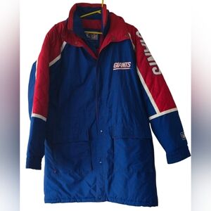Vintage Starter 90s New York Giants Men’s XL NFL Football Parka Jacket Blue Red